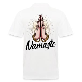 Yoga - Männer Poloshirt - Weiß - Hinten - Kai (181cm)