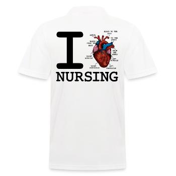 Nurse - Men's Polo Shirt - white - Back - Kai (181cm)