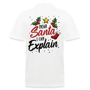 Weihnachtsmann - Männer Poloshirt - Weiß - Hinten - Kai (181cm)