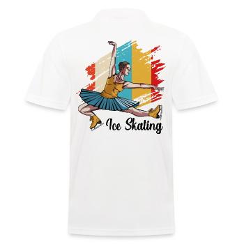 Eislaufen - Männer Poloshirt - Weiß - Hinten - Kai (181cm)