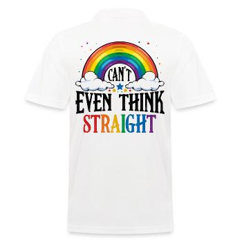 LGBT - Men's Polo Shirt - white - Back - Kai (181cm)