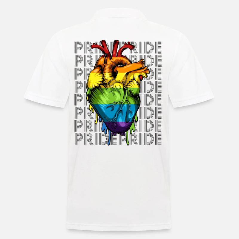 LGBT - Männer Poloshirt - Weiß