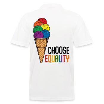 LGBT - Männer Poloshirt - Weiß - Hinten - Kai (181cm)