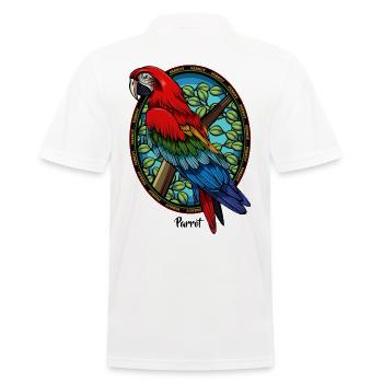 Papagei - Männer Poloshirt - Weiß - Hinten - Kai (181cm)