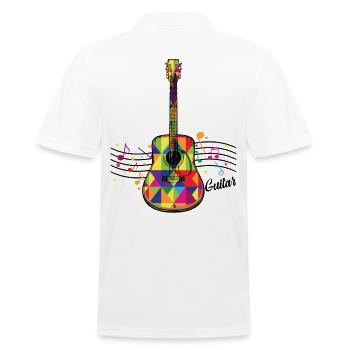 guitar - Men's Polo Shirt - white - Back - Kai (181cm)