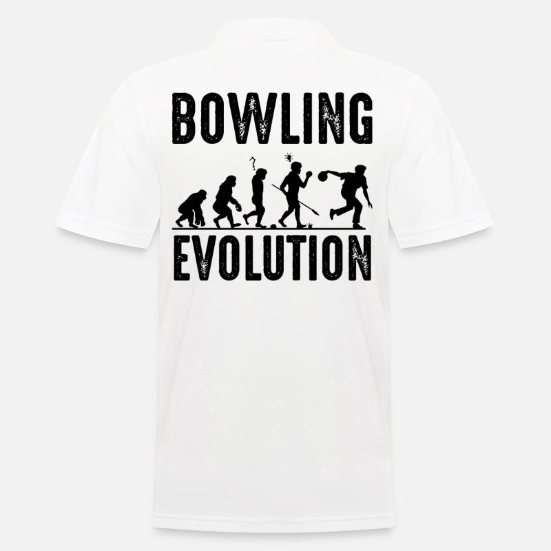 Bowling - Männer Poloshirt - Weiß