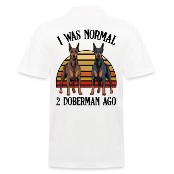 Doberman - Men's Polo Shirt - white - Back - Kai (181cm)