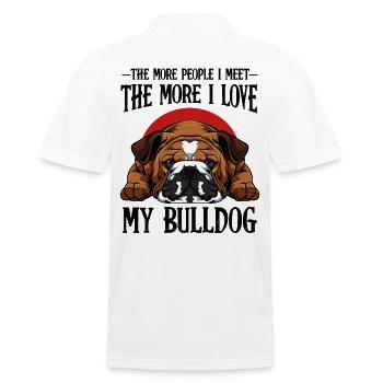 Bouledogue Drôles proverbes propriétaires de chiens cadeau - Polo Homme - blanc - Dos - Kai (181cm)