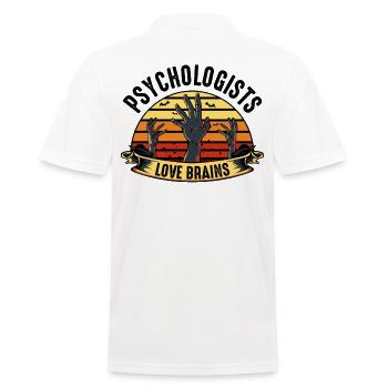 psychologist - Men's Polo Shirt - white - Back - Kai (181cm)