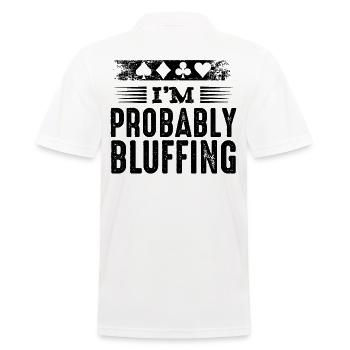 Poker - Men's Polo Shirt - white - Back - Kai (181cm)