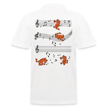 Notes musicales de tigre musical cadeau mignon - Polo Homme - blanc - Dos - Kai (181cm)