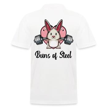 Cadeau d'entraîneur de fitness d'haltère lapin de body building - Polo Homme - blanc - Dos - Kai (181cm)