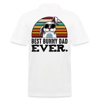 Best Bunny Dad Ever Cool Kaninchen Geschenk - Männer Poloshirt - Weiß - Hinten - Kai (181cm)