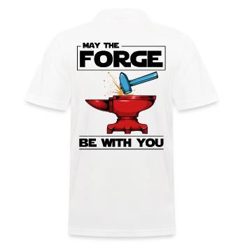 Que la forge soit avec vous pour dire un cadeau de forgeron - Polo Homme - blanc - Dos - Kai (181cm)