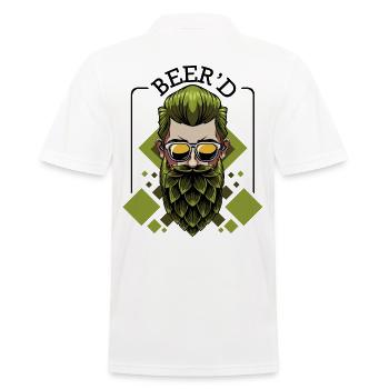 Beer'd Beer Brew Beard Pun Brewer Gift - Polo Homme - blanc - Dos - Kai (181cm)