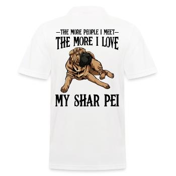 Shar Pei - Men's Polo Shirt - white - Back - Kai (181cm)