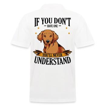 Golden Retriever - Männer Poloshirt - Weiß - Hinten - Kai (181cm)