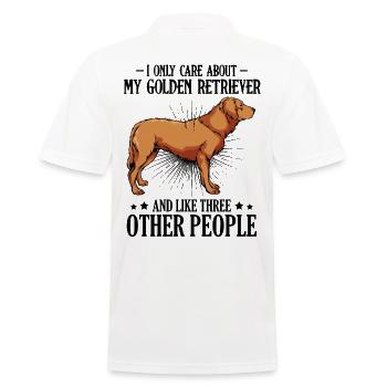 Golden Retriever - Männer Poloshirt - Weiß - Hinten - Kai (181cm)