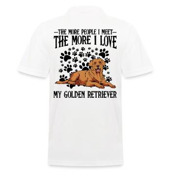 Golden retriever - Polo Homme - blanc - Dos - Kai (181cm)