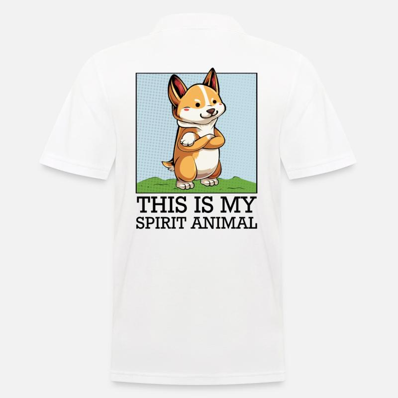 Corgi - Männer Poloshirt - Weiß