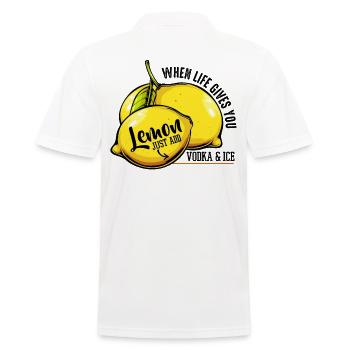 Fruit de citron - Polo Homme - blanc - Dos - Kai (181cm)