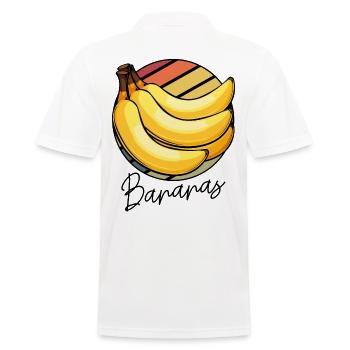 Bananen Frucht - Männer Poloshirt - Weiß - Hinten - Kai (181cm)