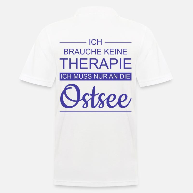 OSTSEE Urlaub | Geschenkidee Keine Therapie - Männer Poloshirt - Weiß