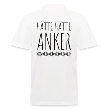 Hätte Hätte Ankerkette - Männer Poloshirt - Weiß - Hinten - Kai (181cm)