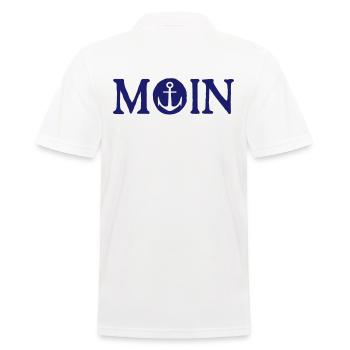 MOIN anchor logo Mer Baltique Mer du Nord vacances côte mer - Polo Homme - blanc - Dos - Kai (181cm)