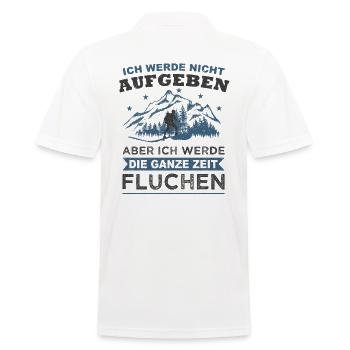 Wander Spruch Wandern Aufgeben Fluchen Wanderer - Männer Poloshirt - Weiß - Hinten - Kai (181cm)