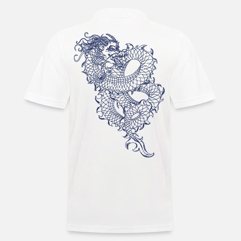 Chinesischer Drache - Männer Poloshirt - Weiß