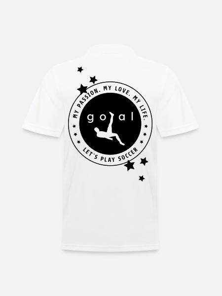 Leidenschaft Fußball - Männer Poloshirt - Weiß