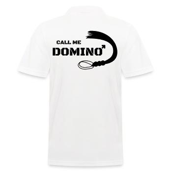 Appelez-moi Domino Whip Sexe Cadeau Dominatrice - Polo Homme - blanc - Dos - Kai (181cm)