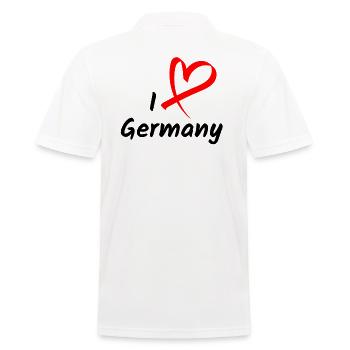 J’aime l’Allemagne J’aime l’Allemagne Cadeau cœur - Polo Homme - blanc - Dos - Kai (181cm)