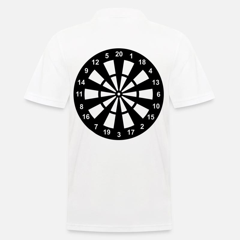 Dartscheibe in schwarz-weiß - Männer Poloshirt - Weiß