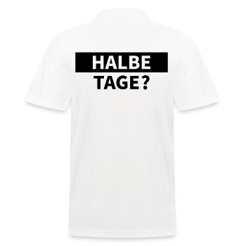 Half days? - Men's Polo Shirt - white - Back - Kai (181cm)