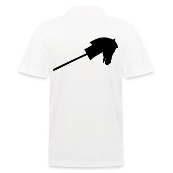Monter un cheval bâton - Polo Homme - blanc - Dos - Kai (181cm)