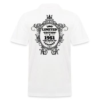 1951 - Men's Polo Shirt - white - Back - Kai (181cm)