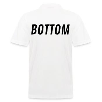 Bottom Gifts - Men's Polo Shirt - white - Back - Kai (181cm)