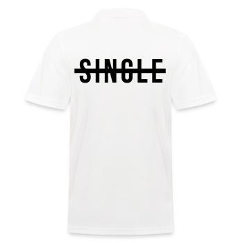 Kein Single mehr - Männer Poloshirt - Weiß - Hinten - Kai (181cm)