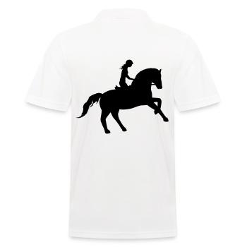 Le cavalier et le cheval unis - Polo Homme - blanc - Dos - Kai (181cm)