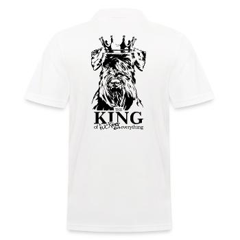 Schnauzer King Dog Saying Dogs Dog Wilsigns - Men's Polo Shirt - white - Back - Kai (181cm)