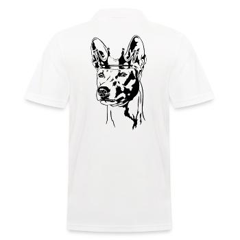 Basenji Krone Hunde Hund Wilsigns - Männer Poloshirt - Weiß - Hinten - Kai (181cm)