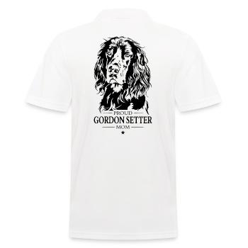Gordon Setter Mom Hunde Hund Jagdhunde Wilsigns - Männer Poloshirt - Weiß - Hinten - Kai (181cm)