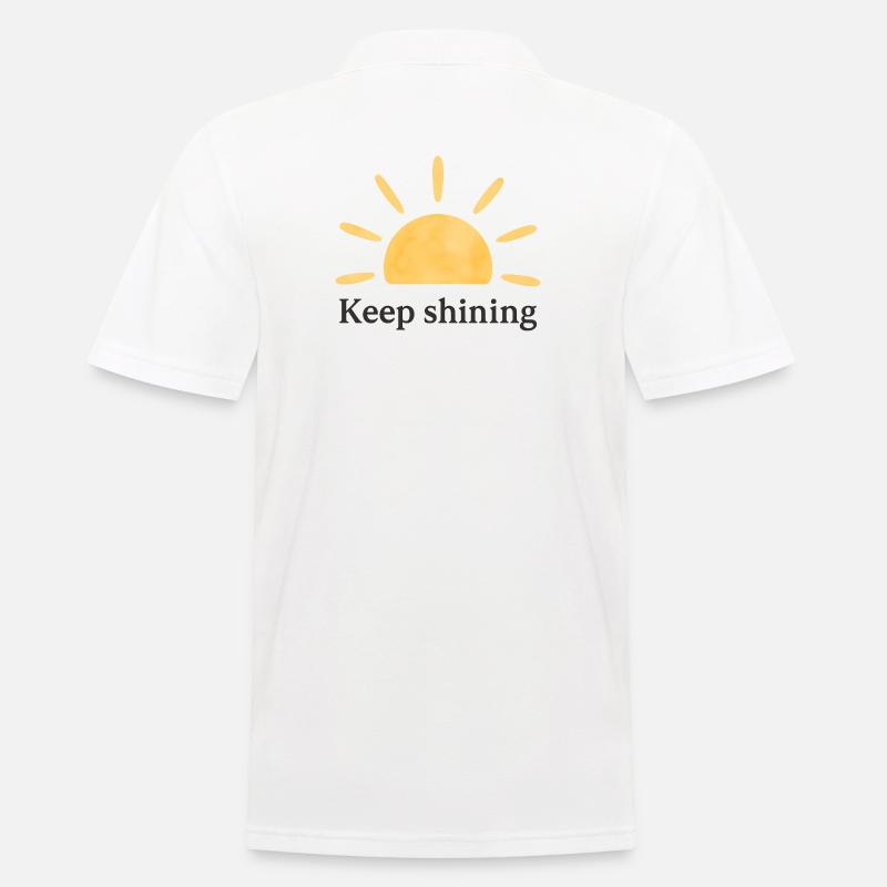 Keep Shining – Sun – Minimalist - Men's Polo Shirt - white