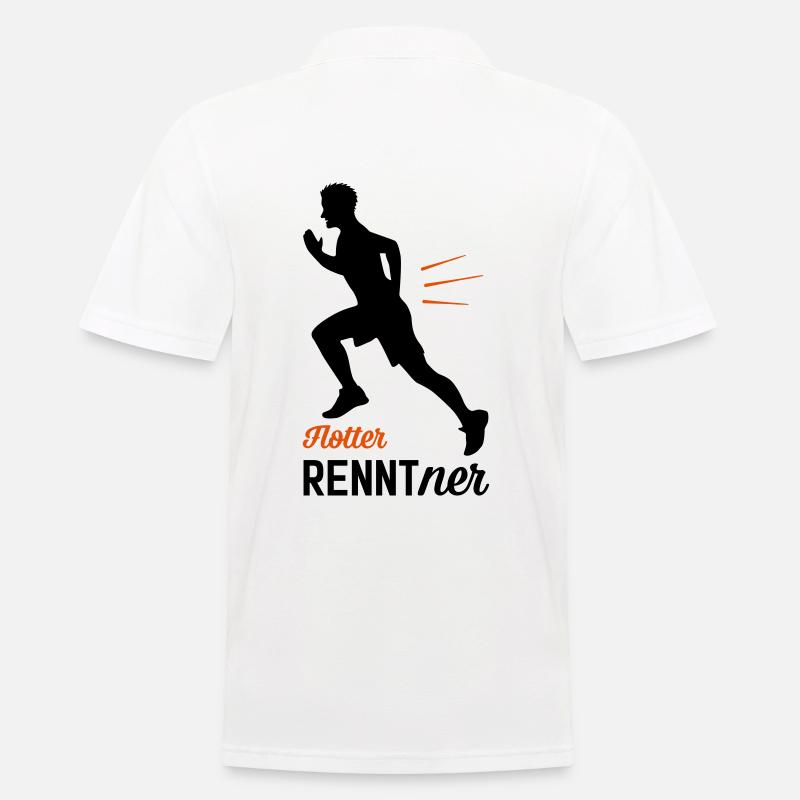 Flotter RENNTner - Jogger - Männer Poloshirt - Weiß