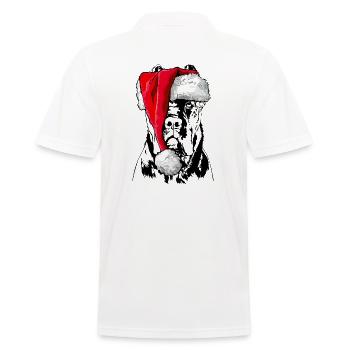 Santa CANE CORSO Christmas Dogs Dog Wilsigns - Men's Polo Shirt - white - Back - Kai (181cm)