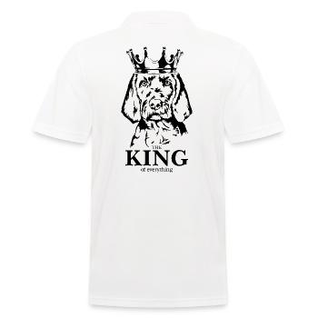 Wirehaired Vizsla King of everything Dog Wilsigns - Men's Polo Shirt - white - Back - Kai (181cm)