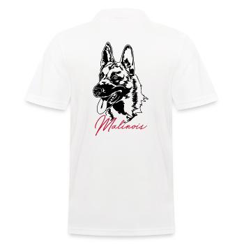 Malinois Hund Hunde Hundesport Wilsigns IGP - Männer Poloshirt - Weiß - Hinten - Kai (181cm)