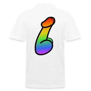 Gay - Männer Poloshirt - Weiß - Hinten - Kai (181cm)